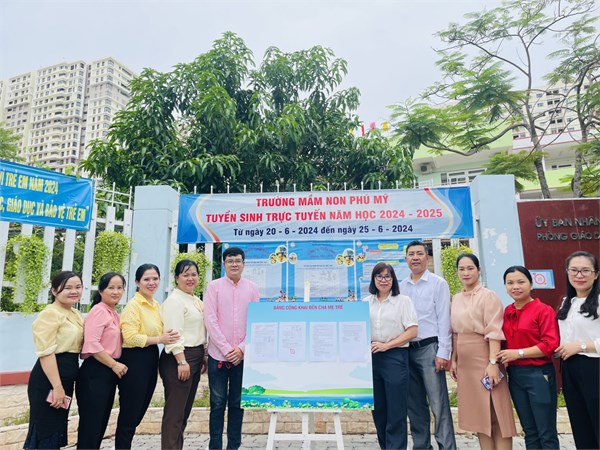 Trường Mầm non Phú Mỹ đã mở đường link tuyển sinh trực tuyến năm học 2024 - 2025